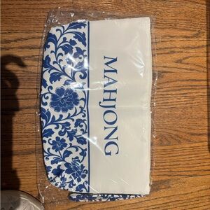Blue and White Mahjong Clutch